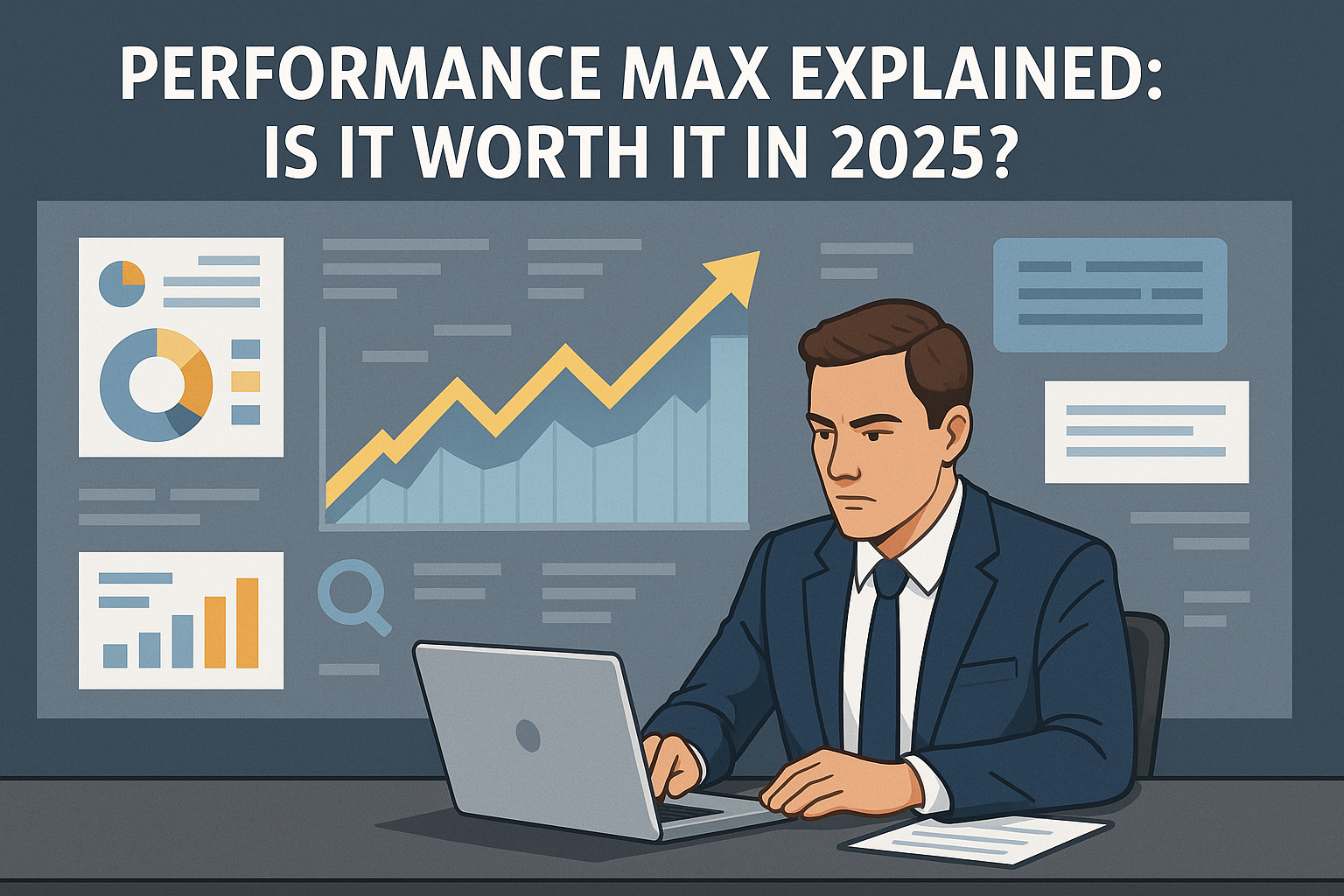 Visualization of Google Ads Performance Max cross-channel strategy for e-commerce and local businesses